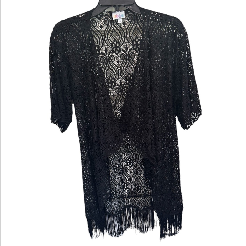 LulaRoe Black Lace Shawl/ Bathing Suit Cover Up